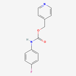molecular formula C13H11FN2O2 B13415842 pyridin-4-ylmethyl N-(4-fluorophenyl)carbamate CAS No. 4867-61-2
