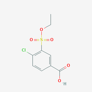 molecular formula C9H9ClO5S B13415874 4-Chloro-3-(ethoxysulfonyl)benzoic acid 