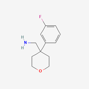 1-[4-(3-Fluorophenyl)tetrahydro-2H-pyran-4-YL]methanamine