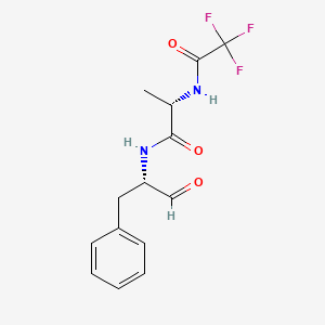 molecular formula C14H15F3N2O3 B13415892 N-Trifluoroacetylalanylphenylalaninal CAS No. 73488-89-8