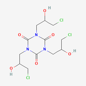 molecular formula C12H18Cl3N3O6 B13415907 Tris(3-chloro-2-hydroxypropyl)isocyanurate CAS No. 7423-53-2