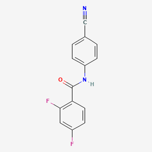 molecular formula C14H8F2N2O B13415979 N-(4-cyanophenyl)-2,4-difluorobenzamide CAS No. 729559-69-7