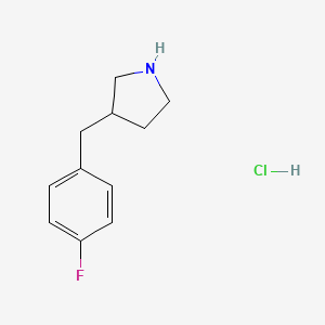 molecular formula C11H15ClFN B1341600 3-(4-Fluorobenzyl)pyrrolidine hydrochloride CAS No. 1003561-95-2