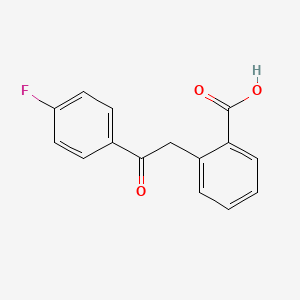 molecular formula C15H11FO3 B13416017 o-Toluic acid, alpha-(p-fluorobenzoyl)- CAS No. 54955-29-2