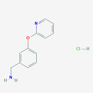molecular formula C12H13ClN2O B1341609 3-(Pyridin-2-yloxy)benzylamine hydrochloride CAS No. 1107060-73-0