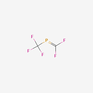 molecular formula C2F5P B13416122 2-Phosphapropene, pentafluoro- CAS No. 72344-34-4