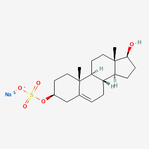 molecular formula C19H29NaO5S B13416186 sodium;[(3S,8R,9S,10R,13S,14S,17S)-17-hydroxy-10,13-dimethyl-2,3,4,7,8,9,11,12,14,15,16,17-dodecahydro-1H-cyclopenta[a]phenanthren-3-yl] sulfate 