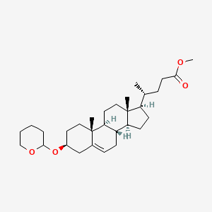 molecular formula C30H48O4 B13416231 methyl (4R)-4-[(3S,8S,9S,10R,13R,14S,17R)-10,13-dimethyl-3-(oxan-2-yloxy)-2,3,4,7,8,9,11,12,14,15,16,17-dodecahydro-1H-cyclopenta[a]phenanthren-17-yl]pentanoate 