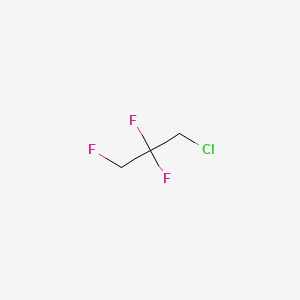molecular formula C3H4ClF3 B13416261 1-Chloro-2,2,3-trifluoropropane CAS No. 56758-54-4