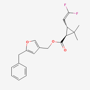 molecular formula C20H20F2O3 B13416269 Cyclopropanecarboxylic acid, 3-(2,2-difluoroethenyl)-2,2-dimethyl-, (5-(phenylmethyl)-3-furanyl)methyl ester, (1R-trans)- CAS No. 55700-97-5