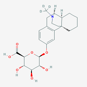 molecular formula C23H31NO7 B13416271 Dextrorphan O-b-D-glucuronide D3 