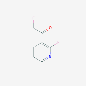 molecular formula C7H5F2NO B134163 2-Fluoro-1-(2-fluoropyridin-3-yl)ethanone CAS No. 145005-30-7