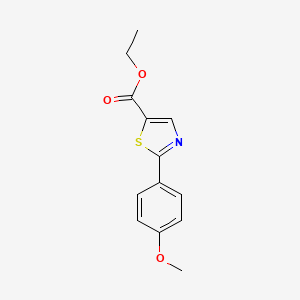 molecular formula C13H13NO3S B13416306 Ethyl 2-(4-methoxyphenyl)-1,3-thiazole-5-carboxylate CAS No. 61335-96-4