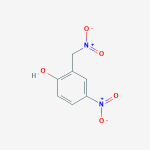 molecular formula C7H6N2O5 B13416333 4-Nitro-2-(nitromethyl)phenol 