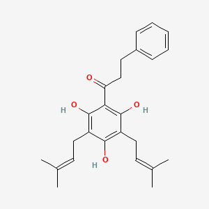 molecular formula C25H30O4 B13416351 2',4',6'-Trihydroxy-3',5'-diprenyldihydrochalcone 