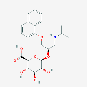 molecular formula C22H29NO8 B13416354 (+)-Propranolol glucuronide CAS No. 58657-79-7