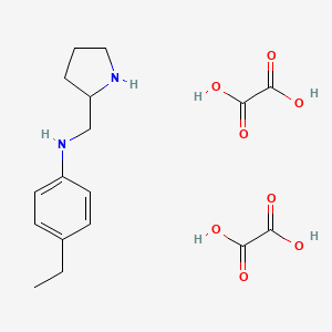 molecular formula C17H24N2O8 B1341636 4-Ethyl-N-(2-pyrrolidinylmethyl)aniline dioxalate CAS No. 1177301-93-7