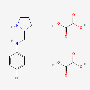 molecular formula C15H19BrN2O8 B1341637 4-Bromo-N-(2-pyrrolidinylmethyl)aniline dioxalate CAS No. 1177304-51-6