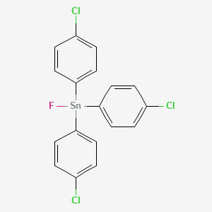 molecular formula C18H12Cl3FSn B13416404 Stannane, fluorotris(p-chlorophenyl)- CAS No. 427-45-2