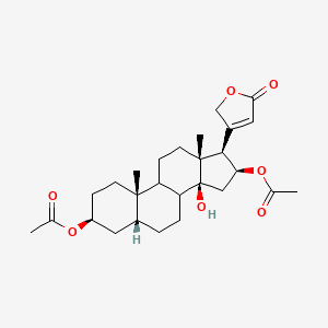 molecular formula C27H38O7 B13416431 Gitoxigenin 3,16-diacetate CAS No. 5996-03-2