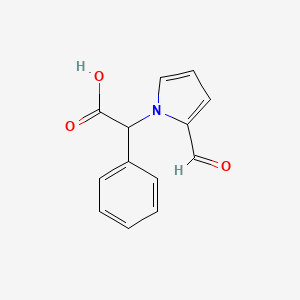 molecular formula C13H11NO3 B1341654 (2-formyl-1H-pyrrol-1-yl)(phenyl)acetic acid CAS No. 910443-20-8