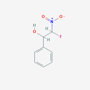 molecular formula C8H8FNO3 B13416551 Benzenemethanol, alpha-(fluoronitromethyl)-(9CI) CAS No. 38257-72-6