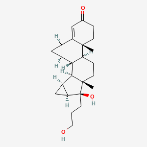 molecular formula C24H34O3 B13416554 (1R,2R,4R,10R,11S,14S,15S,16S,18S,19S)-15-hydroxy-15-(3-hydroxypropyl)-10,14-dimethylhexacyclo[9.8.0.02,4.05,10.014,19.016,18]nonadec-5-en-7-one 