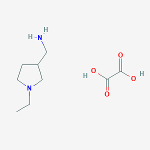 molecular formula C9H18N2O4 B1341662 1-(1-Ethylpyrrolidin-3-YL)methanamine oxalate CAS No. 1177284-68-2