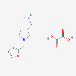molecular formula C12H18N2O5 B1341663 1-[1-(2-Furylmethyl)pyrrolidin-3-YL]methanamine oxalate CAS No. 1177348-33-2