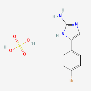 molecular formula C9H10BrN3O4S B1341664 5-(4-bromophenyl)-1H-imidazol-2-amine sulphate (2:1) CAS No. 1177346-50-7