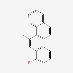 molecular formula C19H13F B13416640 Chrysene, 7-fluoro-5-methyl- CAS No. 64977-47-5