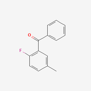 molecular formula C14H11FO B13416649 (2-Fluoro-5-methylphenyl) phenyl ketone CAS No. 59396-51-9