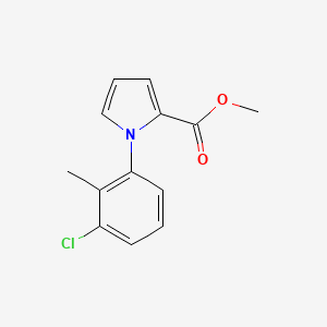 molecular formula C13H12ClNO2 B1341669 methyl 1-(3-chloro-2-methylphenyl)-1H-pyrrole-2-carboxylate CAS No. 952959-41-0