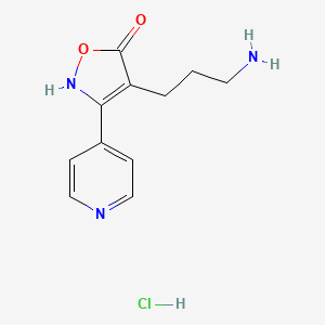 4-(3-Aminopropyl)-3-pyridin-4-ylisoxazol-5(2H)-one hydrochloride