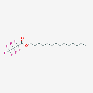 molecular formula C18H29F7O2 B13416758 Heptafluorobutyric acid, n-tetradecyl ester CAS No. 7365-36-8