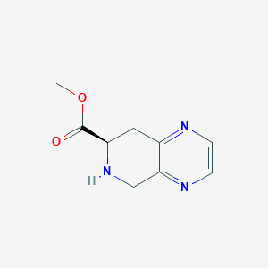 molecular formula C9H11N3O2 B13416856 methyl (7R)-5,6,7,8-tetrahydropyrido[3,4-b]pyrazine-7-carboxylate 