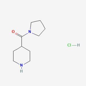 molecular formula C10H19ClN2O B1341698 4-Piperidinyl(1-pyrrolidinyl)methanone hydrochloride CAS No. 188979-07-9