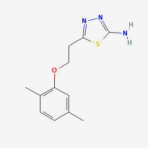 molecular formula C12H15N3OS B1341715 5-[2-(2,5-Dimethylphenoxy)ethyl]-1,3,4-thiadiazol-2-amine CAS No. 915921-54-9