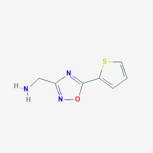 molecular formula C7H7N3OS B1341719 C-(5-Thiophen-2-yl-[1,2,4]oxadiazol-3-yl)-methylamine CAS No. 946776-75-6