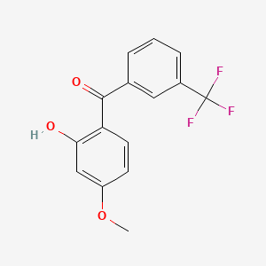 molecular formula C15H11F3O3 B13417232 2-Hydroxy-3'-trifluoromethyl-4-methoxybenzophenone CAS No. 7396-89-6