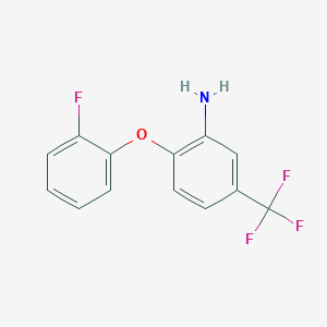 molecular formula C13H9F4NO B1341724 2-(2-Fluorophenoxy)-5-(trifluoromethyl)aniline CAS No. 183111-15-1