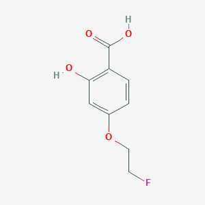 molecular formula C9H9FO4 B13417257 4-(2-Fluoroethoxy)-2-hydroxybenzoic acid CAS No. 651331-95-2