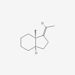 molecular formula C12H20 B13417295 rel-(3aR,7aR)-1-Ethylideneoctahydro-7a-methyl-1H-indene 