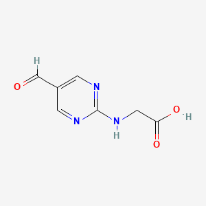 molecular formula C7H7N3O3 B1341730 N-(5-甲酰嘧啶-2-基)甘氨酸 CAS No. 915923-65-8