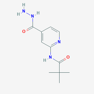 molecular formula C11H16N4O2 B1341733 N-(4-Hydrazinocarbonyl-pyridin-2-yl)-2,2-dimethyl-propionamide CAS No. 470463-39-9
