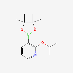 molecular formula C14H22BNO3 B1341735 2-Isopropoxy-3-(4,4,5,5-tetramethyl-1,3,2-dioxaborolan-2-yl)pyridine CAS No. 848243-25-4