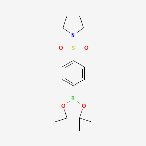 molecular formula C16H24BNO4S B1341739 1-((4-(4,4,5,5-Tetramethyl-1,3,2-dioxaborolan-2-yl)phenyl)sulfonyl)pyrrolidine CAS No. 928657-21-0