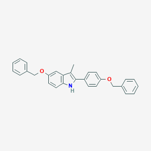 molecular formula C29H25NO2 B134174 5-(benzyloxy)-2-(4-(benzyloxy)phenyl)-3-methyl-1H-indole CAS No. 198479-63-9