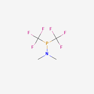 molecular formula C4H6F6NP B13417404 Phosphinous amide, N,N-dimethyl-P,P-bis(trifluoromethyl)- CAS No. 432-01-9