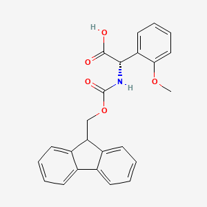 molecular formula C24H21NO5 B1341743 (S)-2-((((9H-Fluoren-9-yl)methoxy)carbonyl)amino)-2-(2-methoxyphenyl)acetic acid CAS No. 1176648-58-0